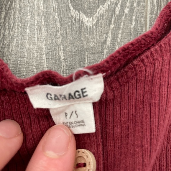 Women's Ribbed Burgundy Tank Top - Picture 2 of 3